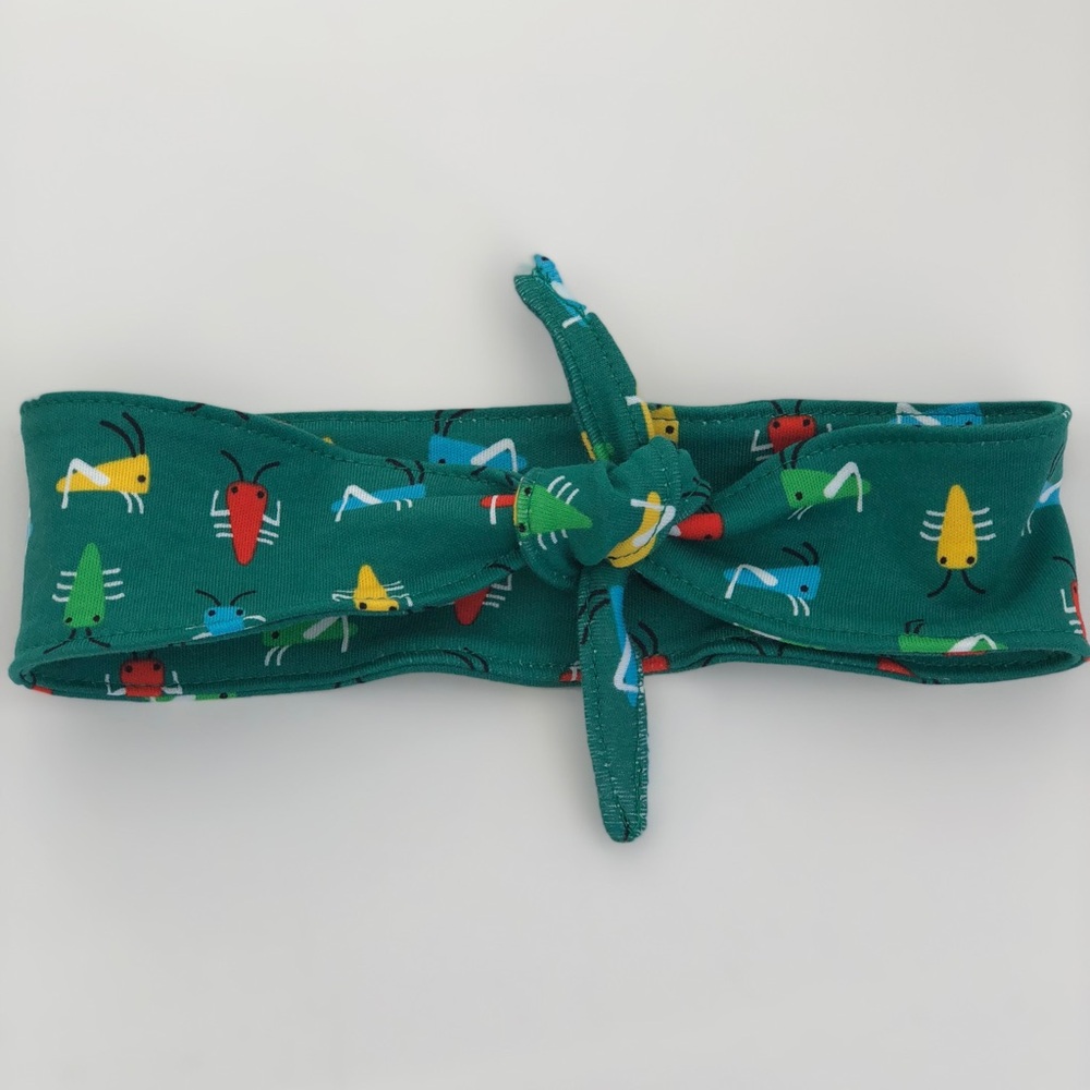 3 for $10- Colorful Insect Print Headband With Adjustable Knot- Organic- NWT